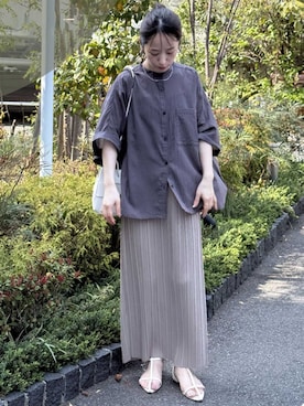 「reca（レカ）のアイテム（スカート）」を使った、recastaffさん（レディース・154cm）の春コーディネート
