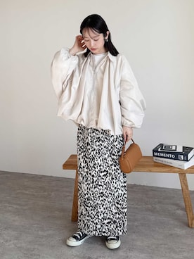 「reca（レカ）のアイテム（ジャケット/アウター）」を使った、recastaffさん（レディース・154cm）の春コーディネート