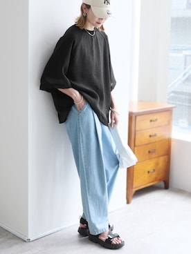「アイテム（パンツ）」を使った、recastaffさん（レディース・165cm）の夏コーディネート