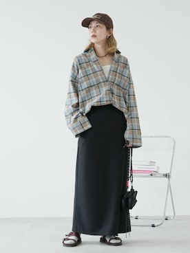 「reca（レカ）のアイテム」を使った、recastaffさん（レディース・165cm）の夏コーディネート