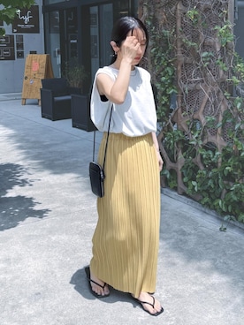 「reca（レカ）のアイテム」を使った、recastaffさん（レディース・154cm）の夏コーディネート