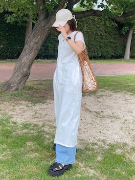 「reca（レカ）のアイテム（ワンピース/ドレス）」を使った、recastaffさん（レディース・162cm）の夏コーディネート