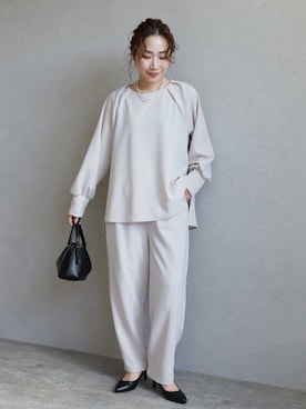 「reca（レカ）のアイテム（フォーマルスーツ/小物）」を使った、recastaffさん（レディース・156cm）の冬コーディネート