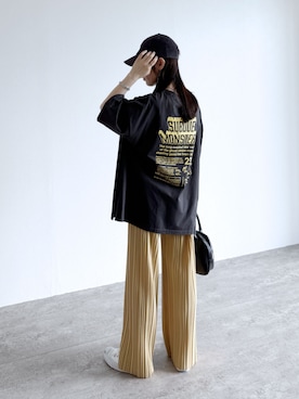「reca（レカ）のアイテム（Tシャツ/カットソー）」を使った、recastaffさん（レディース・154cm）の夏コーディネート