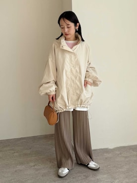 「reca（レカ）のアイテム（ジャケット/アウター）」を使った、recastaffさん（レディース・154cm）の春コーディネート