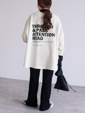 「バックロゴ」｜recastaffさん（レディース・158cm）の冬コーディネート