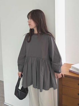 「アイテム（その他トップス）」を使った、recastaffさん（レディース・154cm）の秋コーディネート