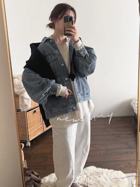 「reca（レカ）のアイテム（ジャケット/アウター）」を使った、recastaffさん（レディース・164cm）の冬コーディネート