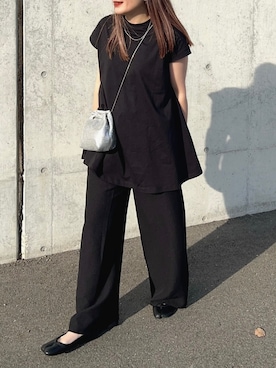「reca（レカ）のアイテム（Tシャツ/カットソー）」を使った、recastaffさん（レディース・156cm）の春コーディネート