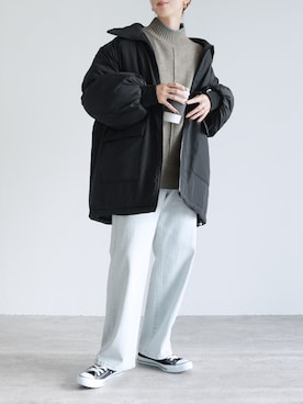 「reca（レカ）のアイテム（ニット/セーター）」を使った、recastaffさん（レディース・165cm）の秋コーディネート