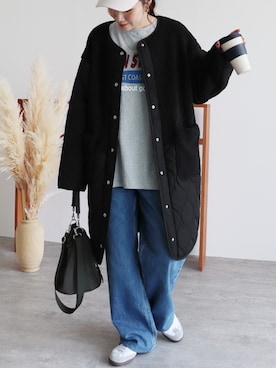「reca（レカ）のアイテム（その他アウター）」を使った、recastaffさん（レディース・158cm）の秋コーディネート