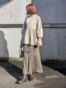 「reca（レカ）のアイテム（その他トップス）」を使った、recastaffさん（レディース・165cm）の秋コーディネート