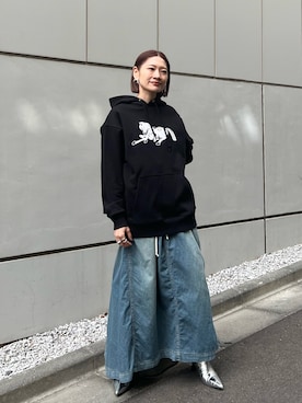 「STUDIOUS（ステュディオス）のアイテム（ブーツ）」を使った、KANAKOさん（レディース・154cm）の春コーディネート
