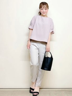 index スタッフさん（レディース・156cm）の夏コーディネート