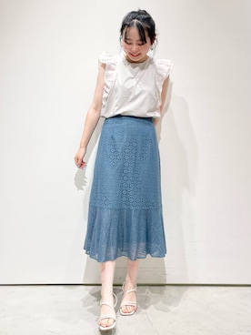 index スタッフさん（レディース・158cm）の夏コーディネート