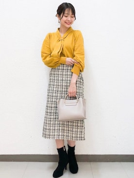 index スタッフさん（レディース・158cm）の秋コーディネート