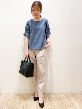 index スタッフさん（レディース・158cm）の夏コーディネート