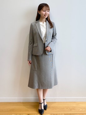 「index」｜「アイテム（ジャケット/アウター）」を使った、index スタッフさん（レディース・158cm）の秋コーディネート