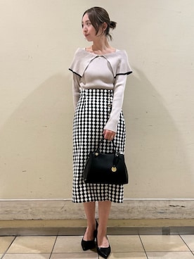 index スタッフさん（レディース・157cm）の春コーディネート