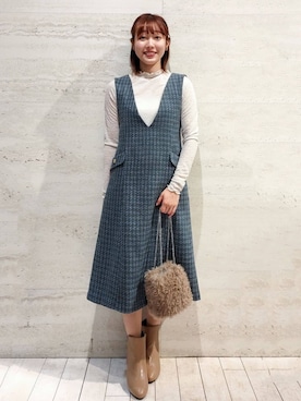 index スタッフさん（レディース・157cm）の秋コーディネート