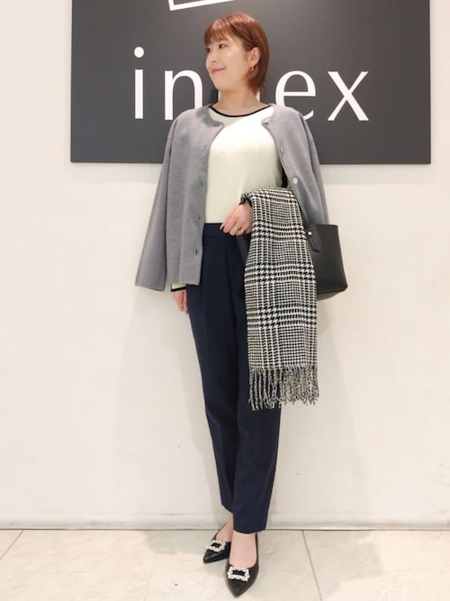 セール】ノーカラーコーディガン【洗濯機洗い可】（カーディガン