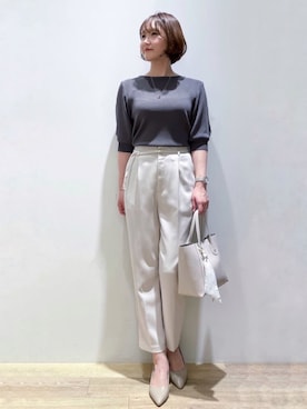 「index」｜「アイテム（アクセサリー）」を使った、index スタッフさん（レディース・160cm）の夏コーディネート