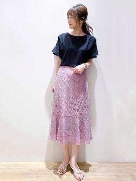 index スタッフさん（レディース・158cm）の夏コーディネート