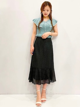 index スタッフさん（レディース・158cm）の夏コーディネート