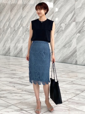 index スタッフさん（レディース・158cm）の夏コーディネート