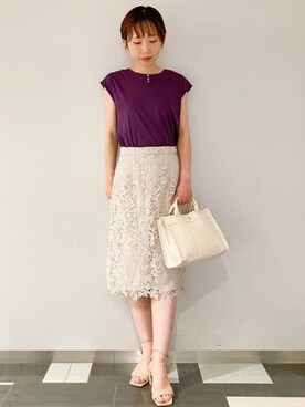 index スタッフさん（レディース・163cm）の春コーディネート