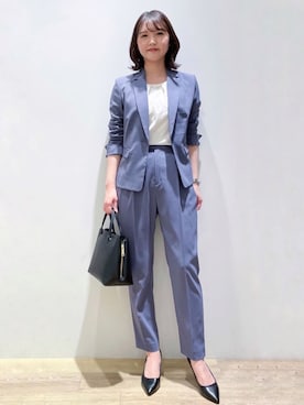 「index」｜「アイテム（ジャケット/アウター）」を使った、index スタッフさん（レディース・158cm）の春コーディネート