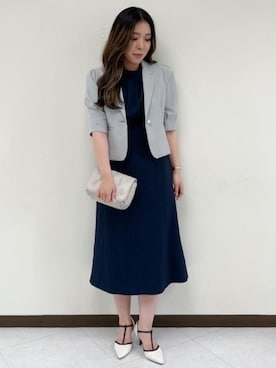 「index」｜「アイテム（ジャケット/アウター）」を使った、index スタッフさん（レディース・166cm）の春コーディネート