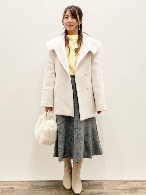 ビックカラーミドルコート ベルト付ビッグカラーミドルコート（チェスターコート）｜index