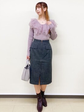 index スタッフさん（レディース・167cm）の秋コーディネート