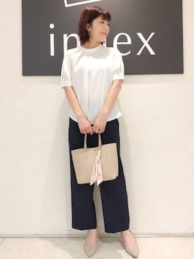 index スタッフさん（レディース・162cm）の夏コーディネート