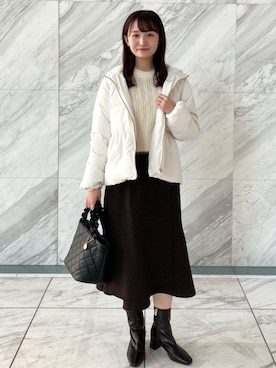 「イエベ春」｜index スタッフさん（レディース・158cm）の冬コーディネート