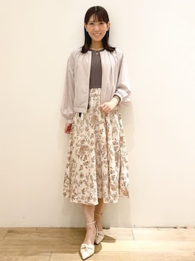 「index（インデックス）のアイテム（ブルゾン）」を使った、index スタッフさん（レディース・160cm）の秋コーディネート
