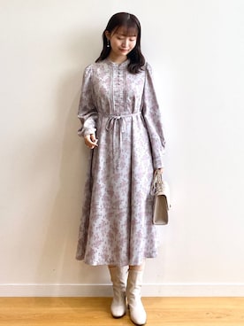 「index」｜「アイテム（アクセサリー）」を使った、index スタッフさん（レディース・158cm）の秋コーディネート