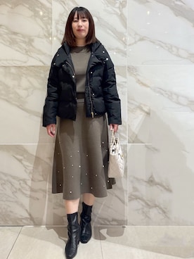 「index（インデックス）のアイテム（ジャケット/アウター）」を使った、index スタッフさん（レディース・156cm）の冬コーディネート
