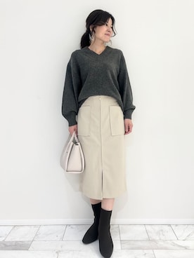 「index」｜index スタッフさん（レディース・156cm）の冬コーディネート