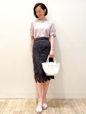 index スタッフさん（レディース・158cm）の夏コーディネート