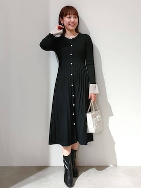 「index」｜index スタッフさん（レディース・157cm）の冬コーディネート