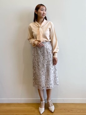 index スタッフさん（レディース・157cm）の冬コーディネート