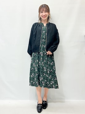 「index（インデックス）のアイテム（ブルゾン）」を使った、index スタッフさん（レディース・157cm）の秋コーディネート