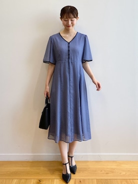 「インデックス」｜「アイテム（ワンピース/ドレス）」を使った、index スタッフさん（レディース・158cm）の夏コーディネート