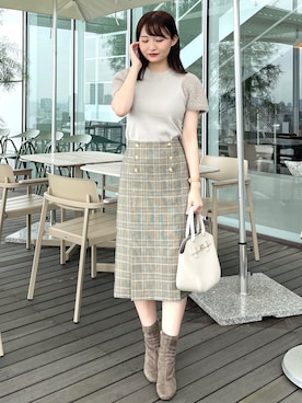 index スタッフさん（レディース・158cm）の夏コーディネート