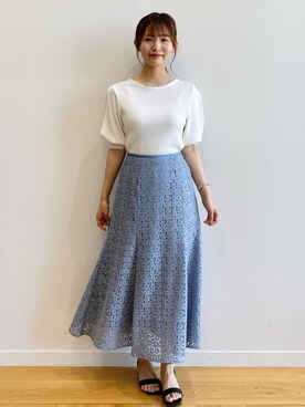 「index」｜「アイテム（アクセサリー）」を使った、index スタッフさん（レディース・158cm）の春コーディネート