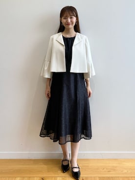 「index（インデックス）のアイテム（ノーカラージャケット）」を使った、index スタッフさん（レディース・158cm）の夏コーディネート