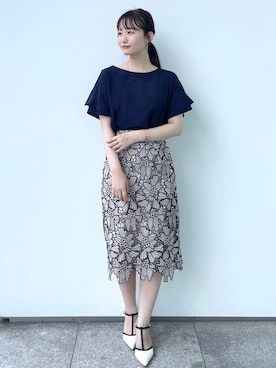 index スタッフさん（レディース・158cm）の夏コーディネート