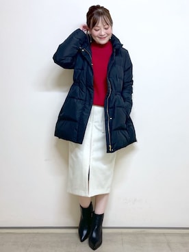 「index（インデックス）のアイテム（ジャケット/アウター）」を使った、index スタッフさん（レディース・156cm）の冬コーディネート